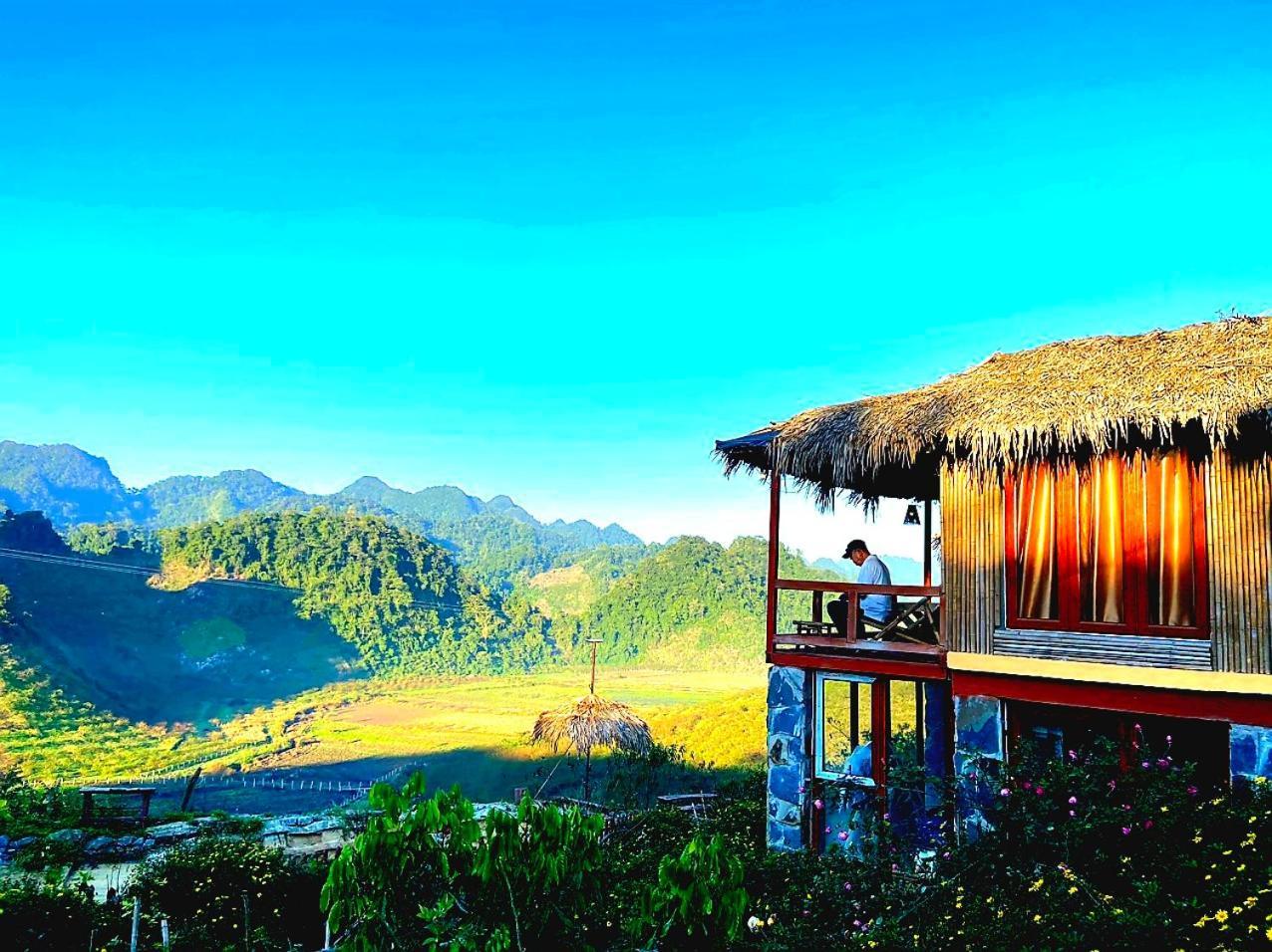 Ferienwohnung Moc Chau Peachy Garden Exterior foto